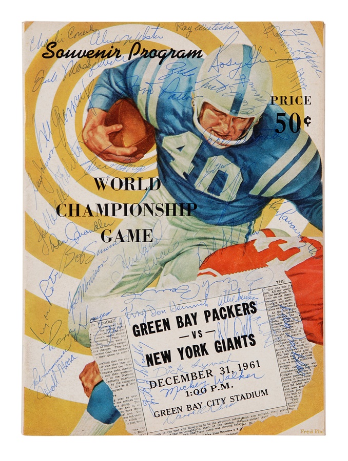 - 1961 New York Giants Signed World Championship Program
