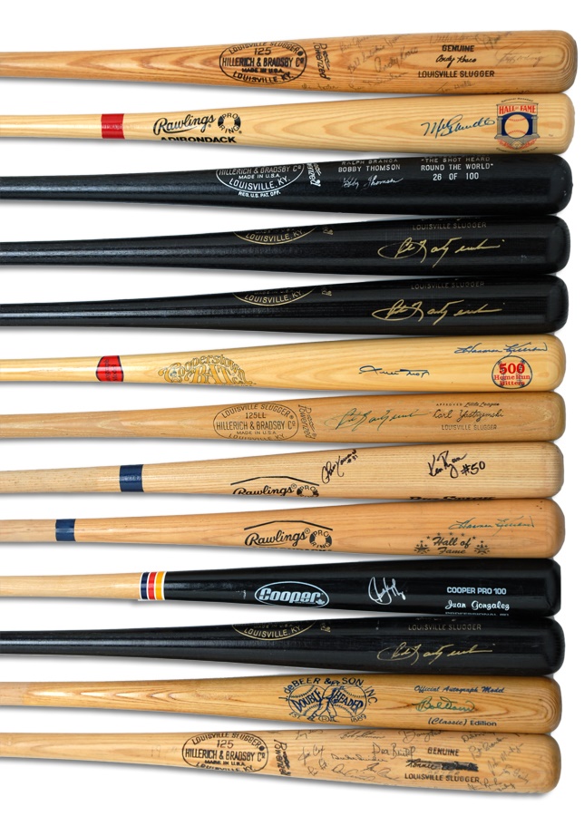 - Autographed and Commemorative Bat Collection (17)
