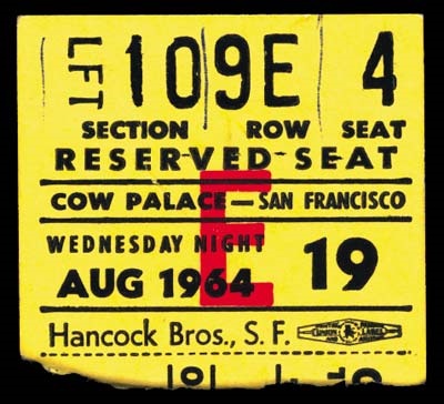 The Beatles - August 19, 1964 Ticket