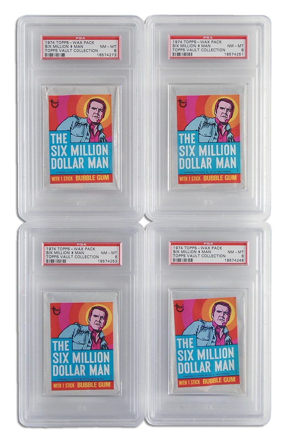 Sports and Non Sports Cards - 1974 Topps Test Issue Six Million Dollar Man Unopened Packs (4)