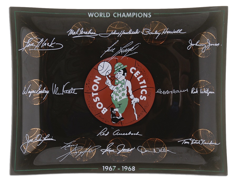 - 1967-68 Boston Celtics World Champions Glass Ashtray