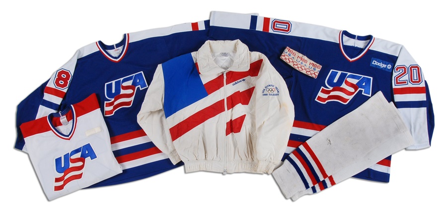 Allen Bourbeau’s 1984 World Junior Championships & 1988 Olympics Hockey Collection Including Game Worn Jerseys
