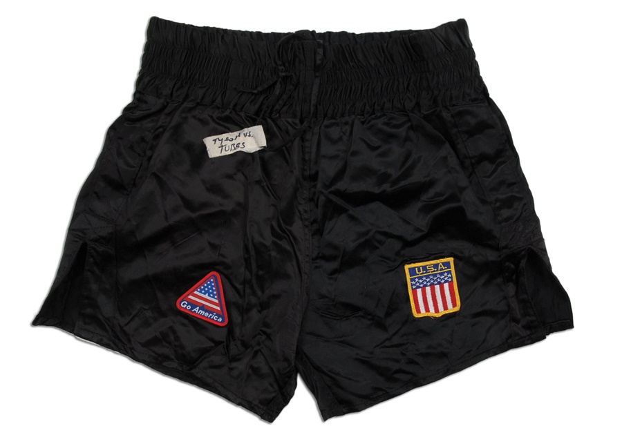 The Steve Lott Boxing Collection - Mike Tyson's Fight Trunks - Tony Tubbs Match