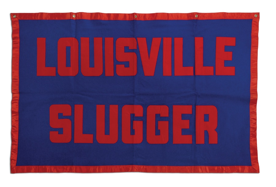 Baseball Equipment - Vintage Louisville Slugger Advertising Banner