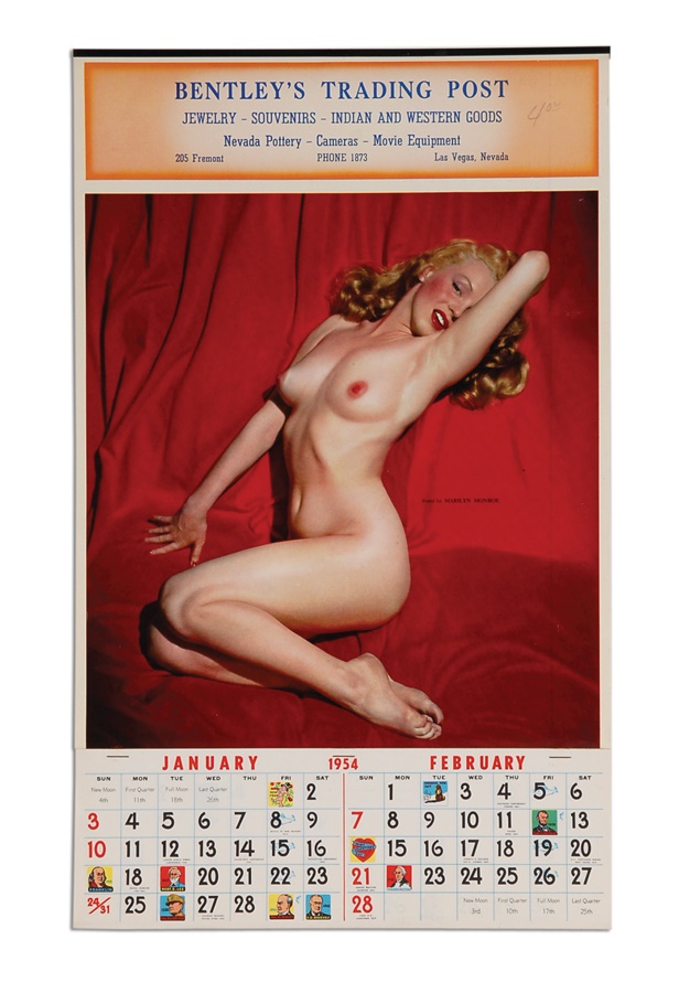 - 1954 Marilyn Monroe Nude Calendar
