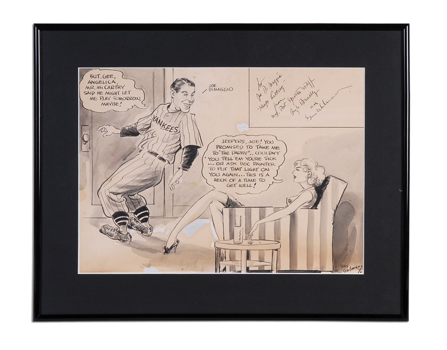 NY Yankees, Giants & Mets - 1936 Joe DiMaggio Original Artwork