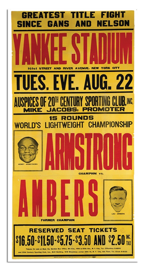 The Steve Lott Boxing Collection - Armstrong vs Ambers On-Site Poster - 3 Sheet