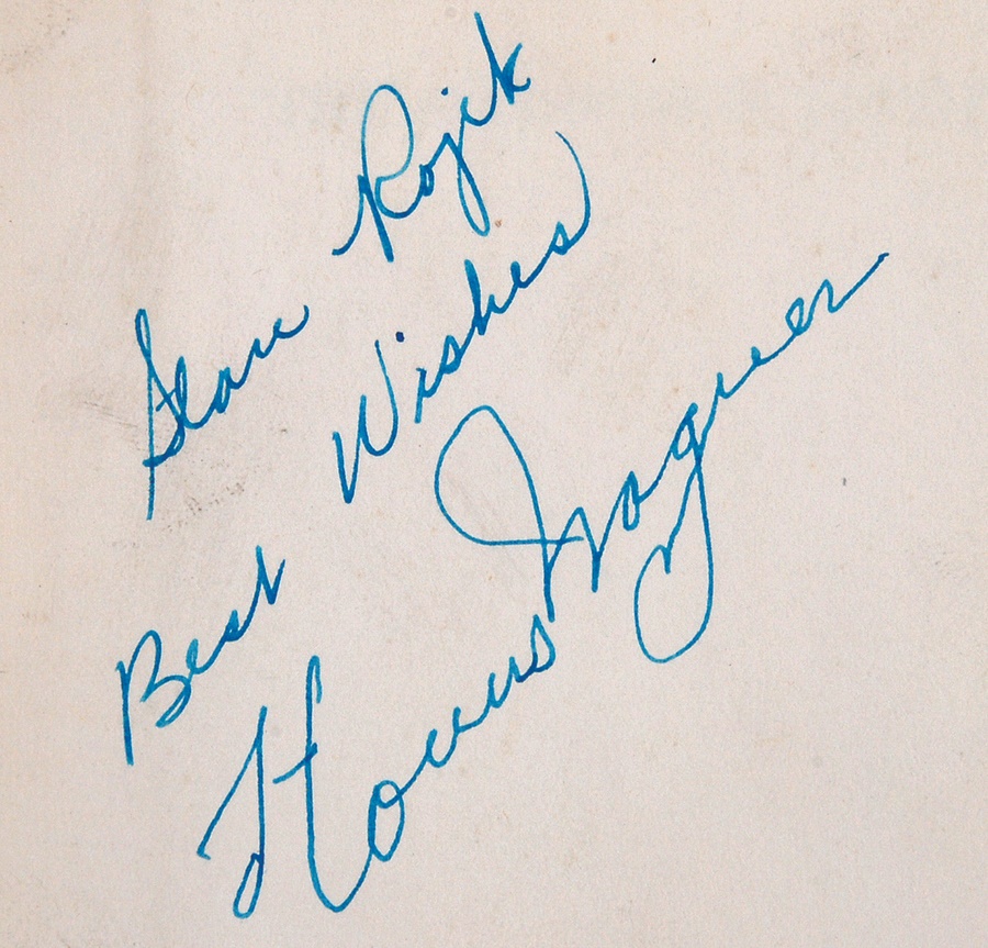Honus Wagner Signed Book