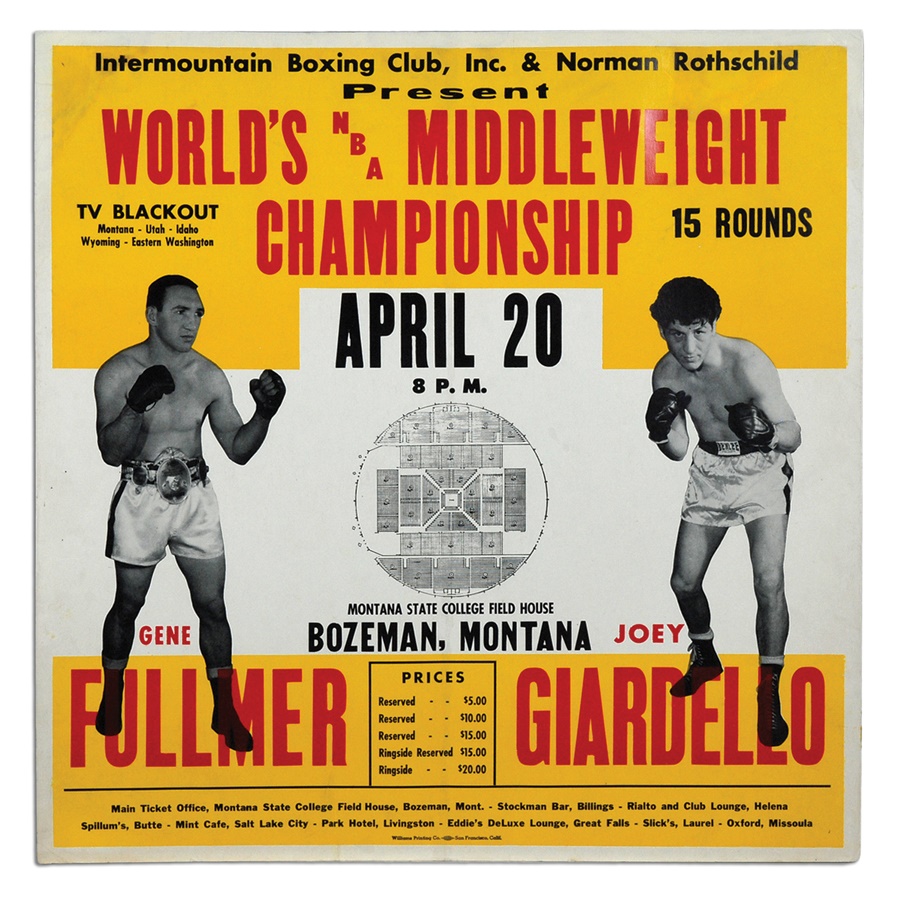 Muhammad Ali & Boxing - Fullmer vs Giardello On-Site Poster