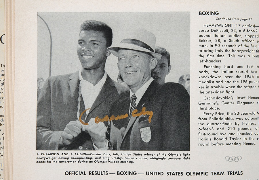 Cassius Clay Autographed 1960 Olympic Book