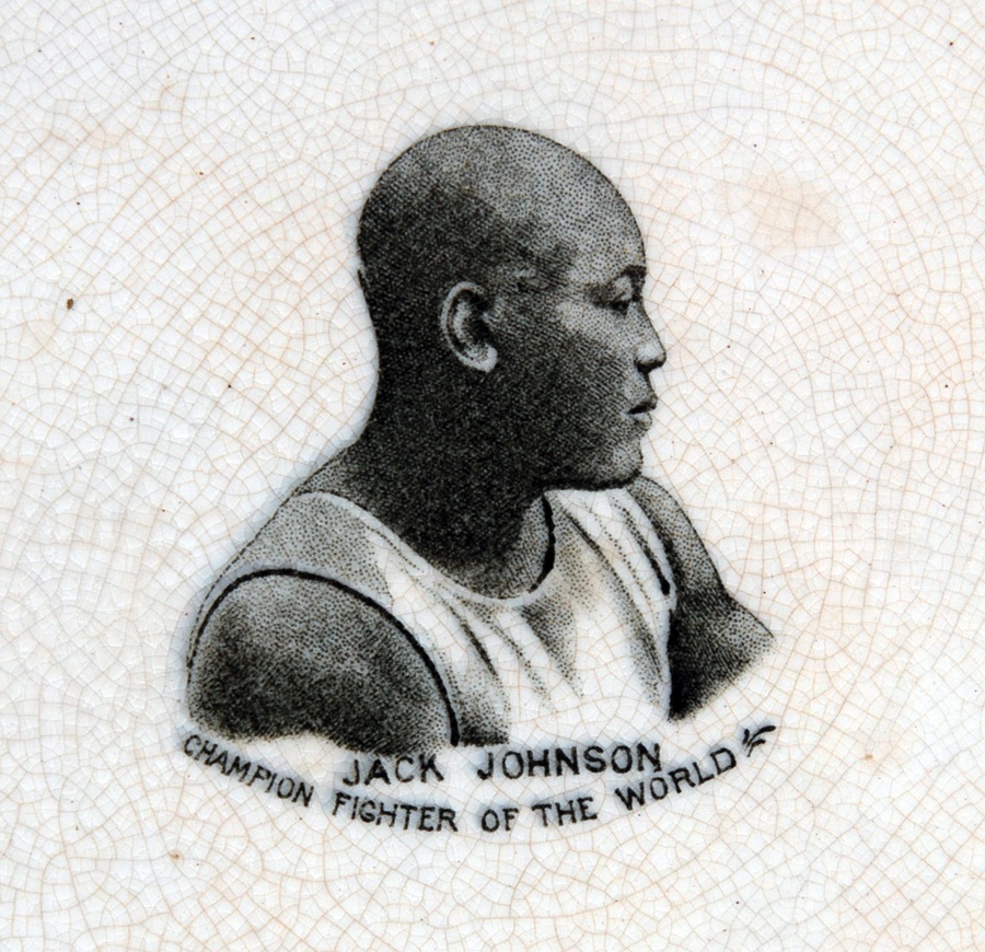 Muhammad Ali & Boxing - Jack Johnson Illustrated China Plate