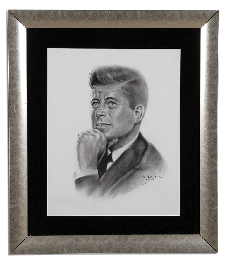 John F. Kennedy Original Artwork by Robert Stephen Simon