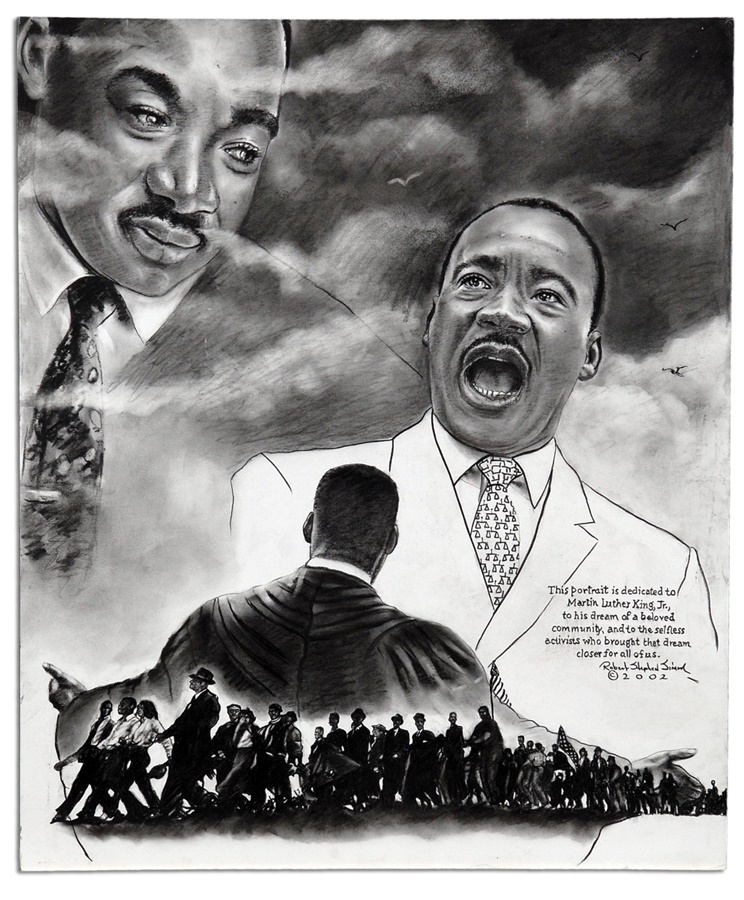 Martin Luther King, Jr. Original Artwork by Robert Stephen Simon