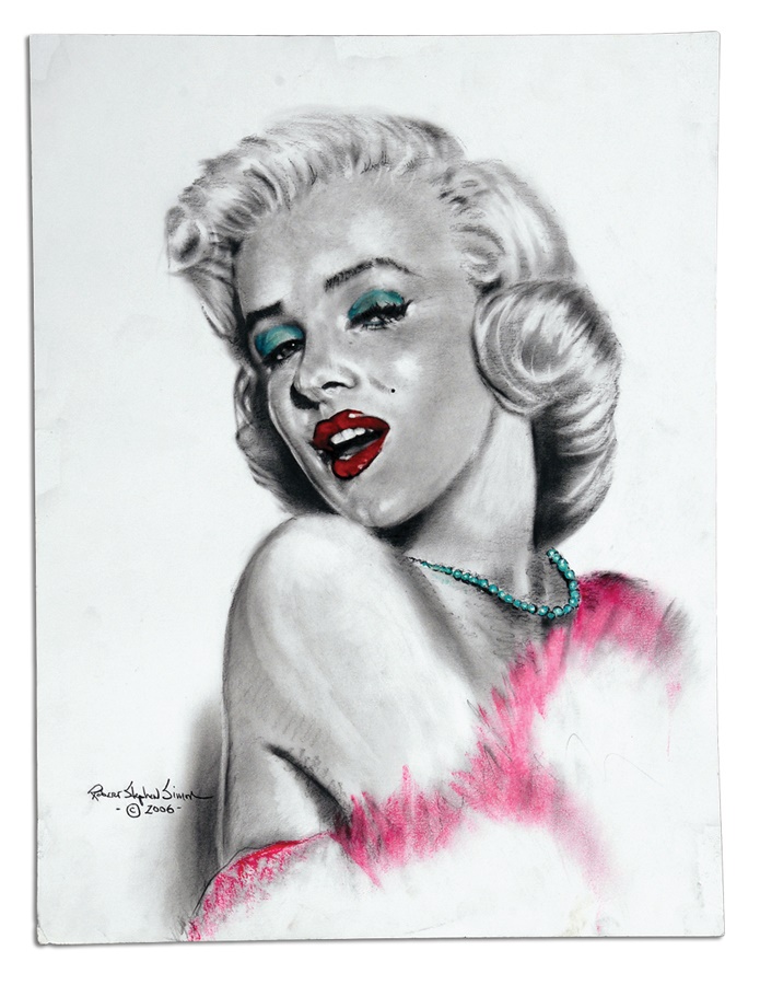 Marilyn Monroe Original Artwork by Robert Stephen Simon
