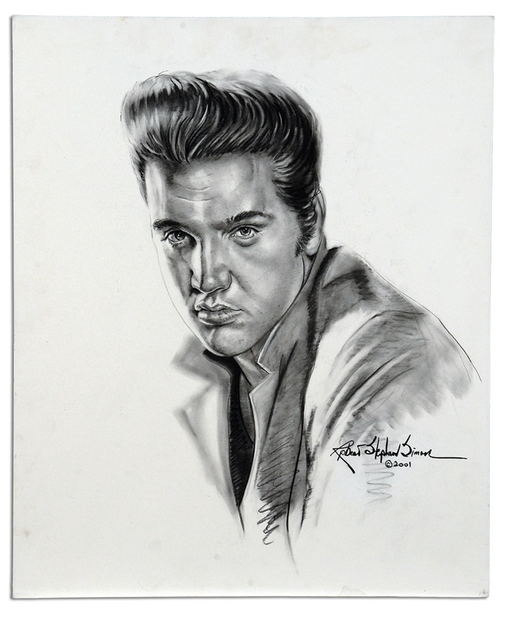 Elvis Presley Original Atrwork by Robert Stephen Simon