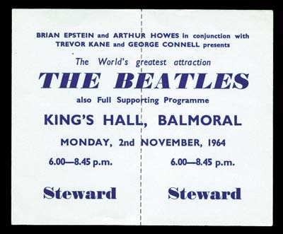 The Beatles - November 2, 1964 Steward Pass