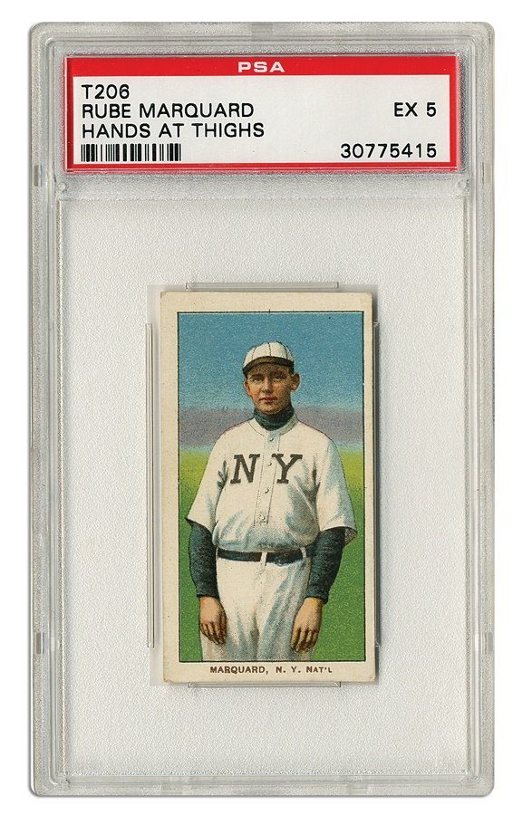 T-206 - Rube Marquard Hand At Thighs (PSA EX 5)