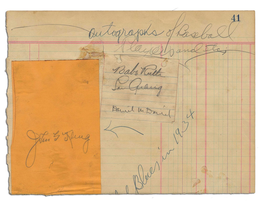 Ruth and Gehrig - Babe Ruth and Lou Gehrig Signed Together