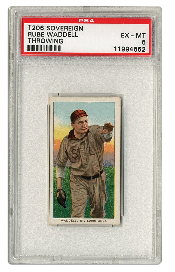 T-206 - Rube Waddell Throwing (PSA EX-MT 6)