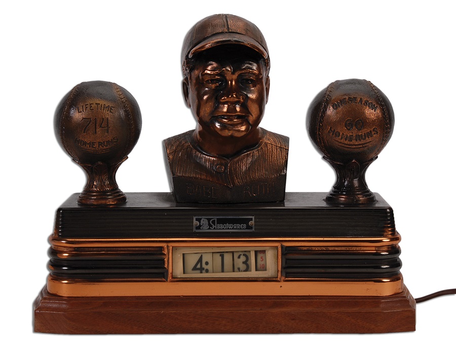 Ruth and Gehrig - Babe Ruth Clock - Works Perfectly