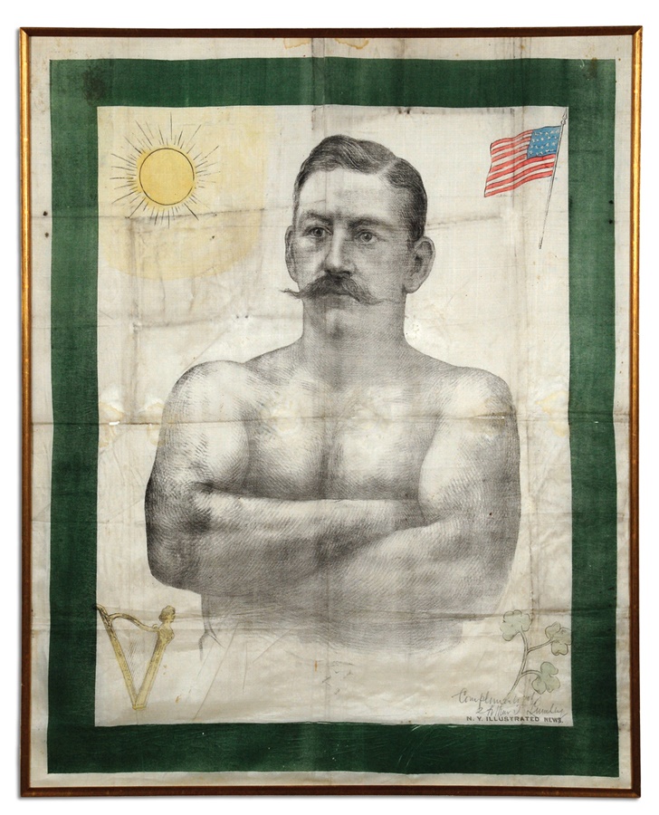 The Steve Lott Boxing Collection - 1880s John Sullivan Silk