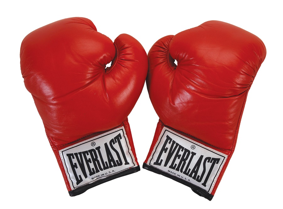 The Steve Lott Boxing Collection - Edwin Rosario Championship Fight Worn Gloves - Bramble Match
