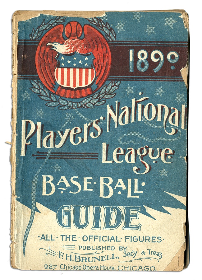 Baseball Memorabilia - 1890 Players' League Advertising Sign and Guide Book