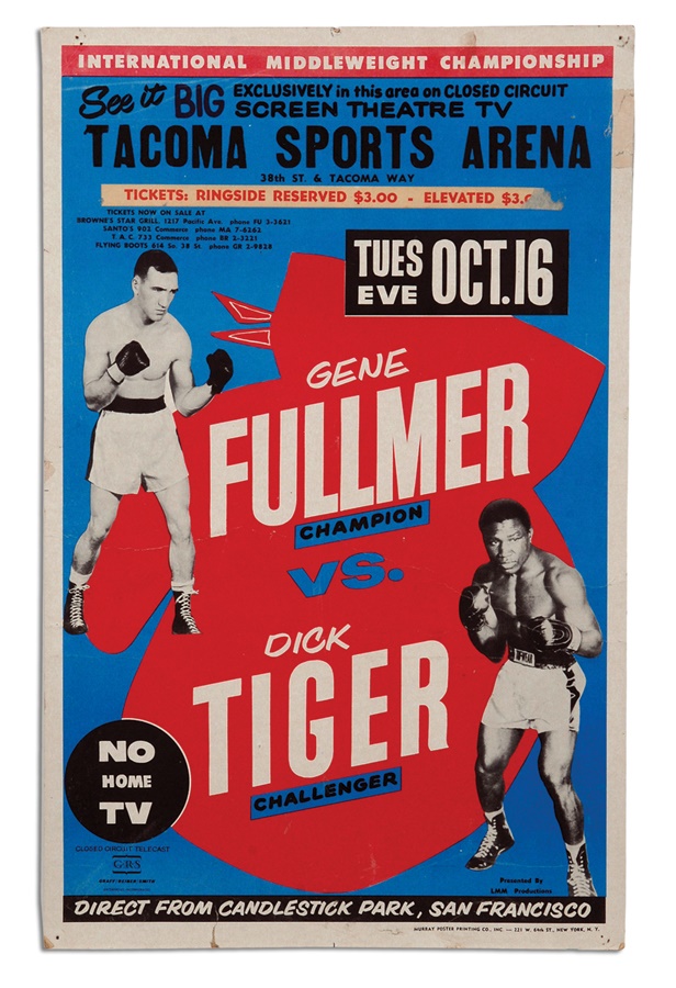 The Steve Lott Boxing Collection - Fullmer vs Tiger On-Site Poster