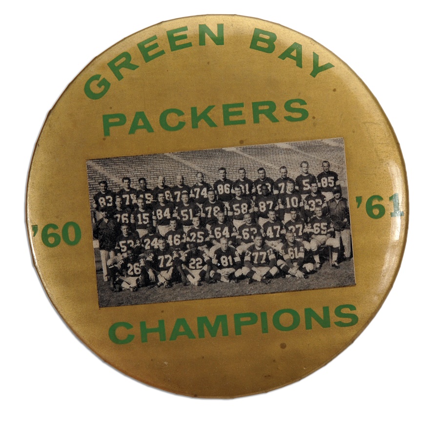 1960-61 Green Bay Packers World Champions Pin-Back Button