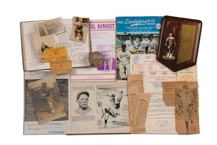 The Ferdie Schupp Collection - Ferdie Shupp Collection Including Babseball Ephemera and Personal Items