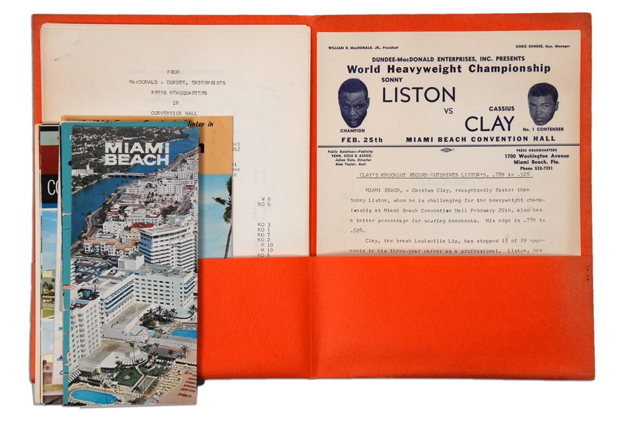 Clay Liston I Original Press Kit Program