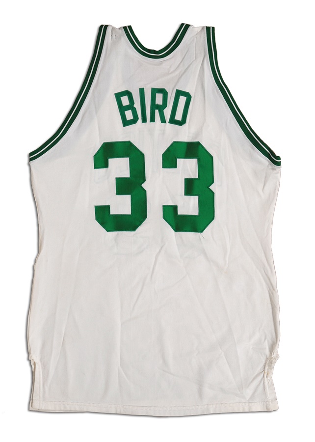 - 1980s Larry Bird Boston Celtics Game Worn Home Jersey