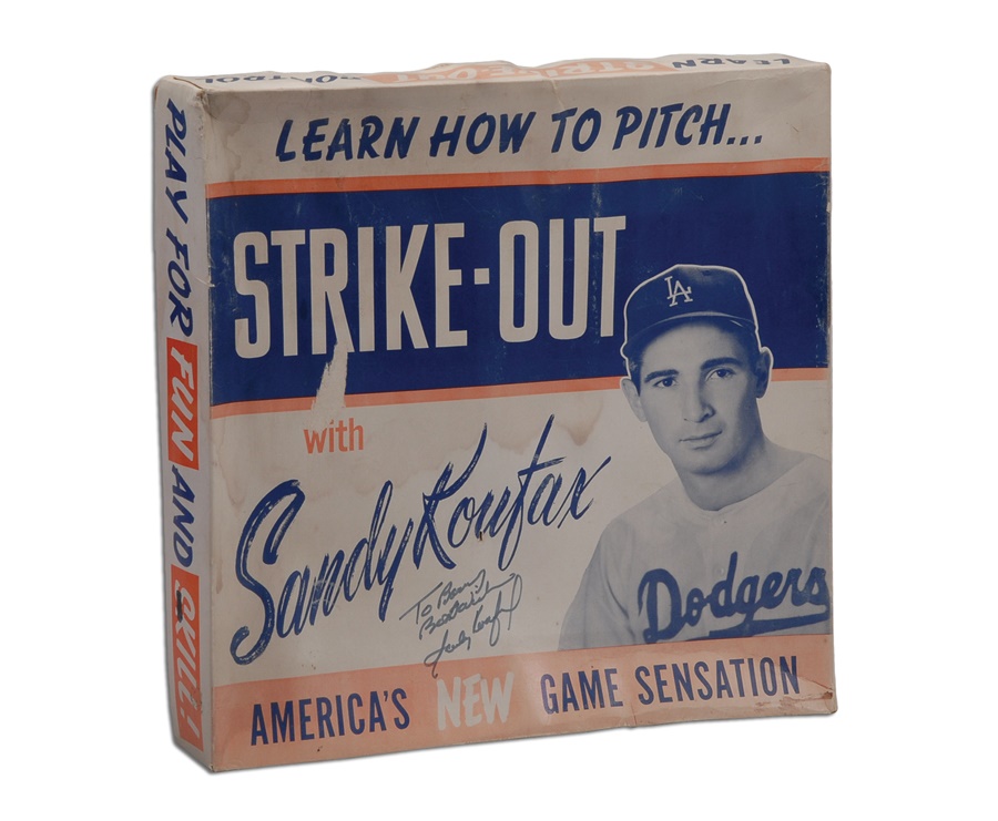 Jewish Baseball History - Sandy Koufax Signed Strike-Out Baseball Game