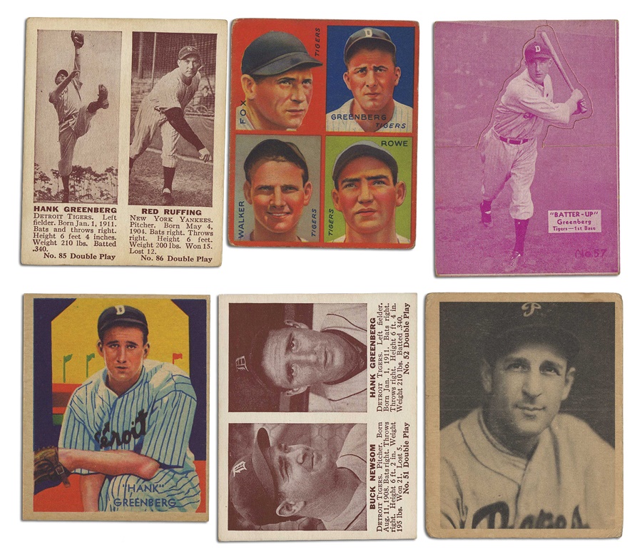 Jewish Baseball History - Hank Greenberg Card Collection