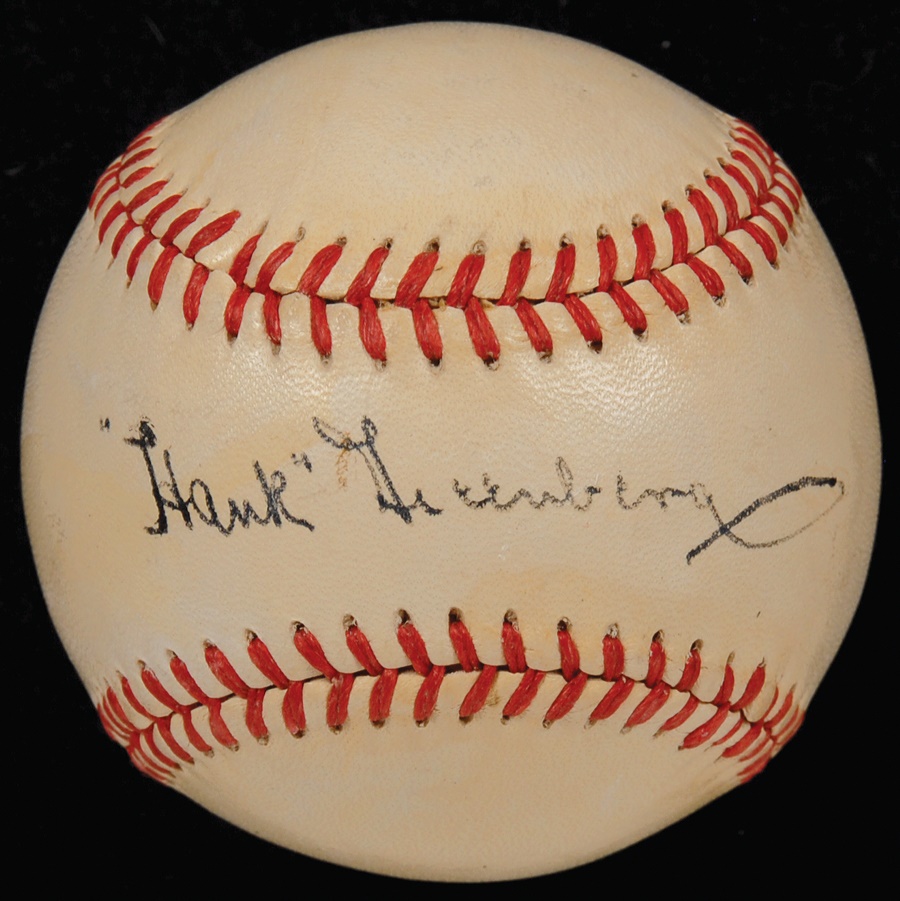 Jewish Baseball History - Hank Greenberg Vintage Single-Signed Baseball