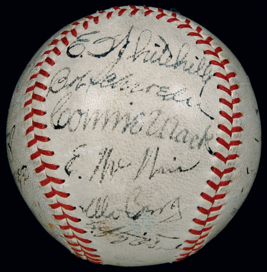 Jewish Baseball History - 1934 US Tour Of Japan Team Signed Ball with Moe Berg