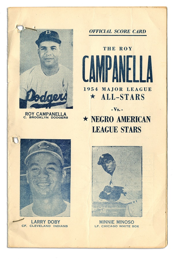 Negro League, Latin, Japanese & International Base - 1954 Roy Campanella All-Stars Program