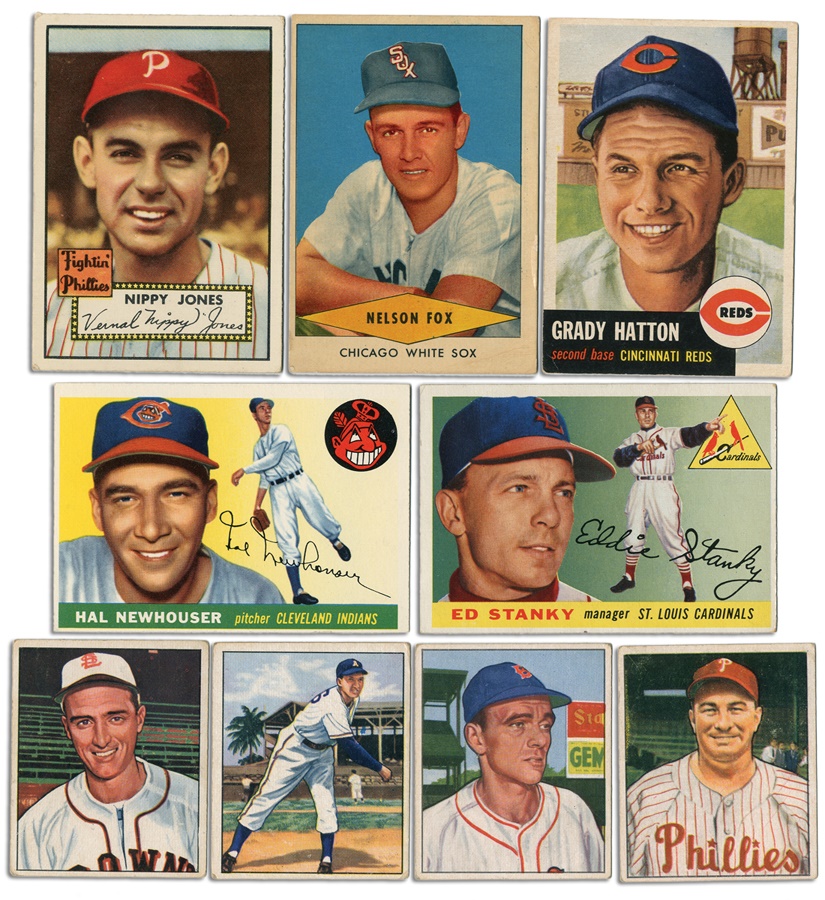 Sports and Non Sports Cards - 1950-60s Common Collection Including 115 Topps Giants & 32 Red Hearts (1500+)