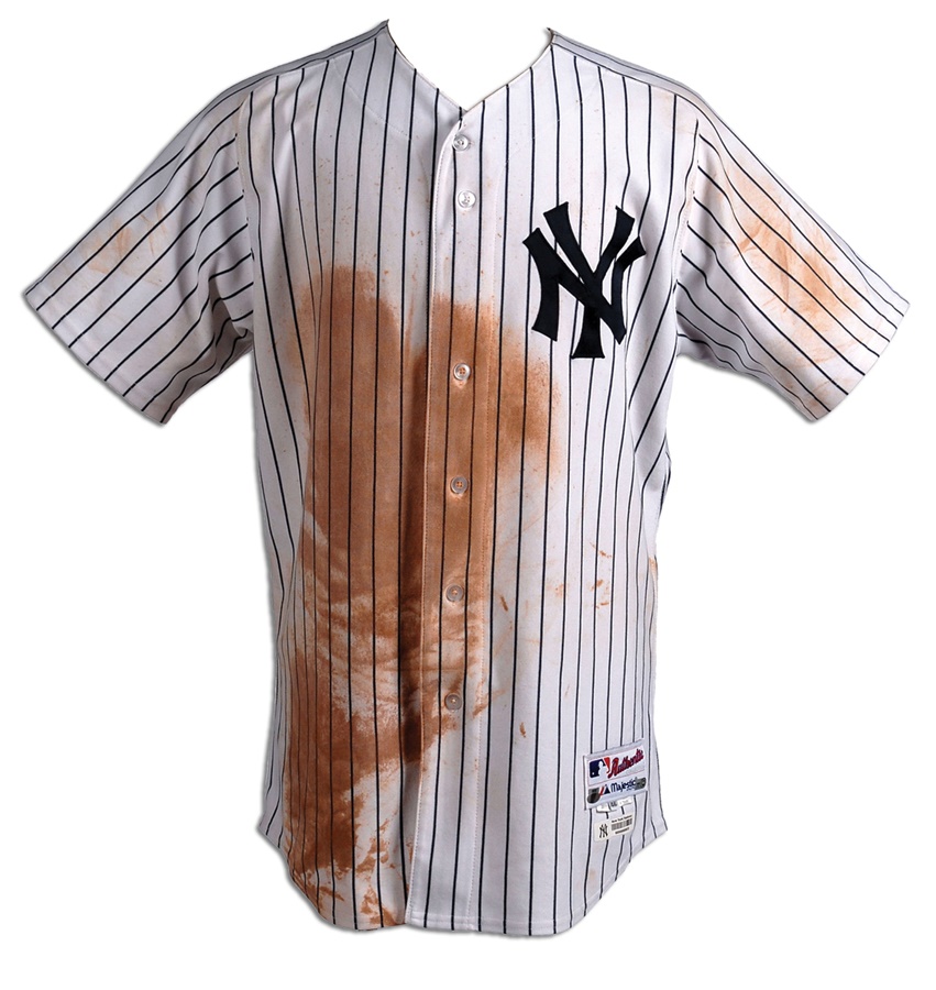 2011 Brett Gardner New York Yankees Game Worn Jersey