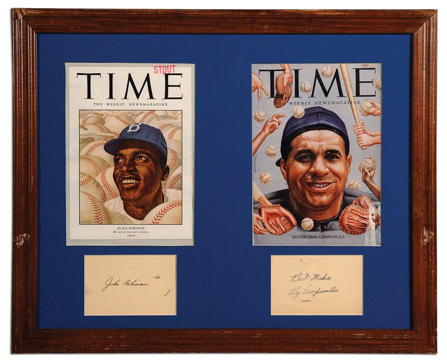 The Sal LaRocca Collection - Brooklyn Dodgers Signature Displays Including Jackie Robinson