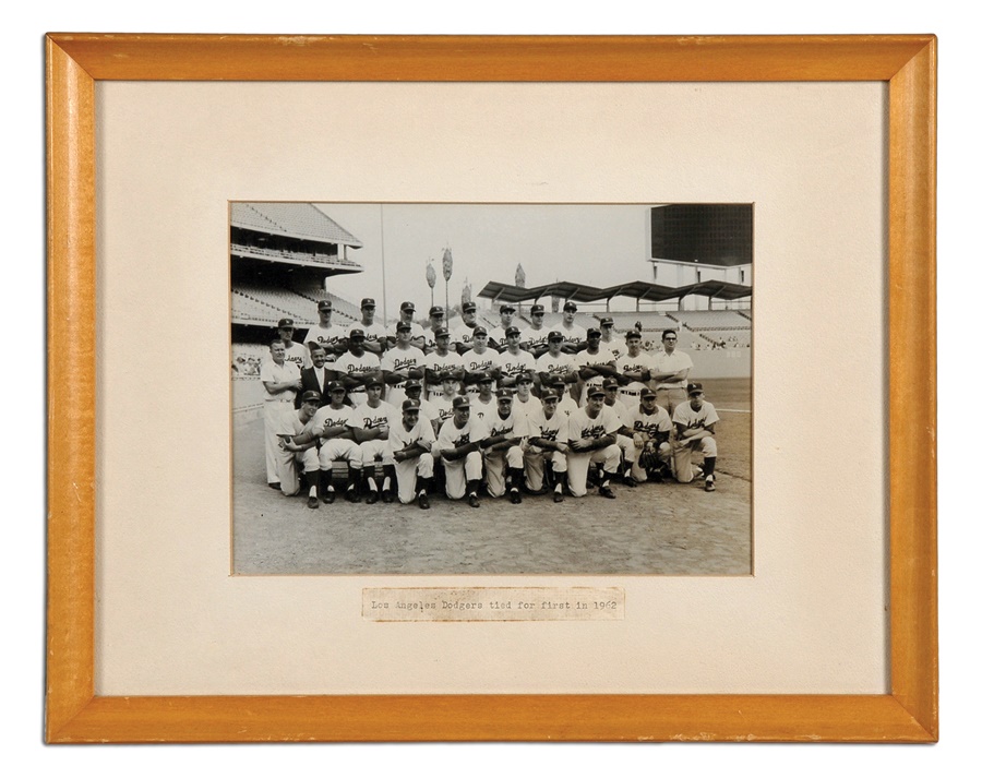 Brooklyn and Los Angeles Dodgers Framed Team Photographs (4)