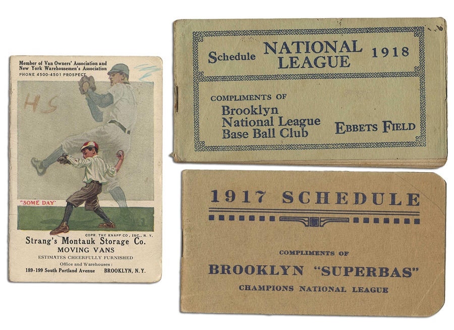 The Sal LaRocca Collection - Three Early Brooklyn Baseball Schedules