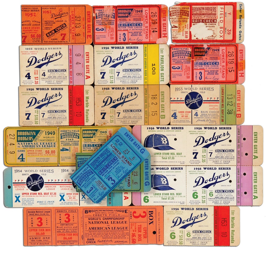 The Sal LaRocca Collection - Brooklyn Dodgers World Series Tickets with Rare Phantoms