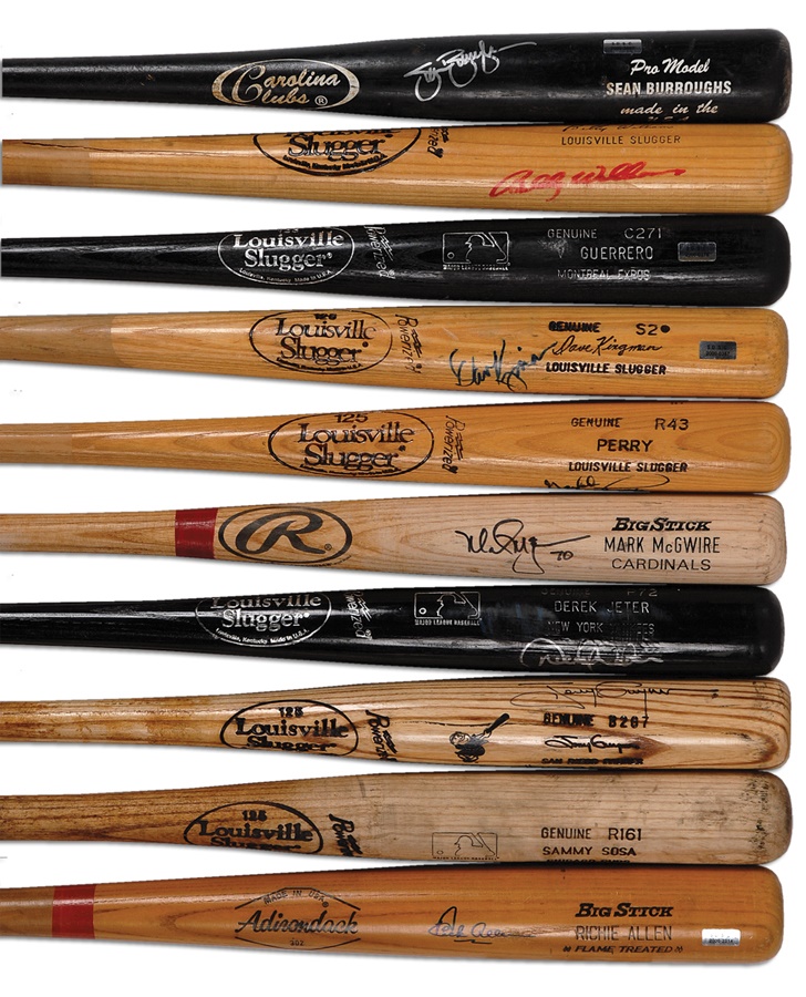Baseball Equipment - Very Nice Collection of Game Used Bats (10)