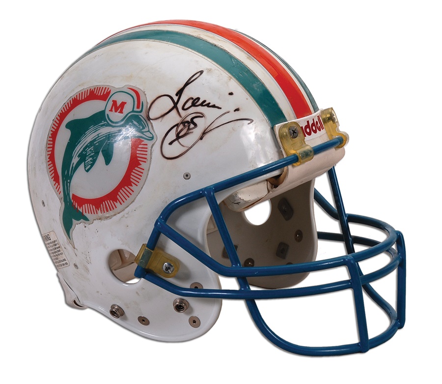 Football - Louis Oliver Miami Dolphins Game Worn Helmet