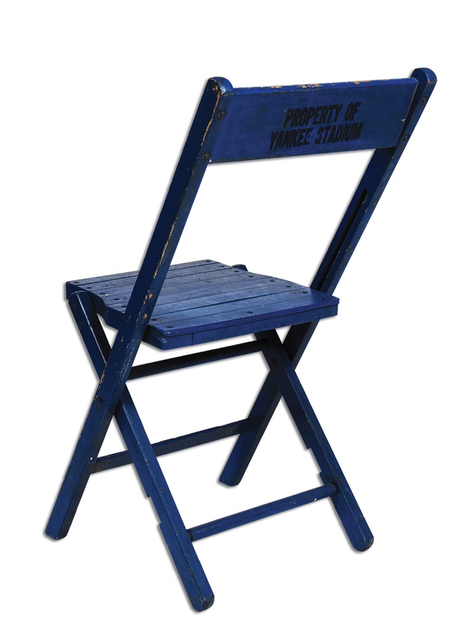 NY Yankees, Giants & Mets - Yankee Stadium Folding Chair with Stencilling