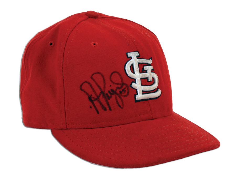 Baseball Equipment - 2009 Albert Pujols Signed Game Used All-Star Game Cap