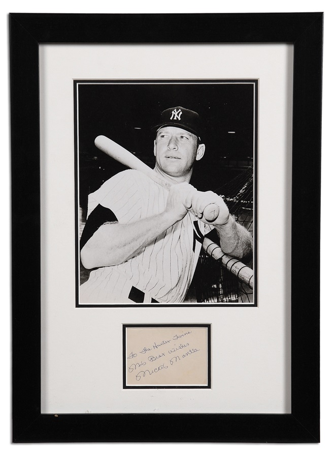Hunter Twins Mickey Mantle Autograph