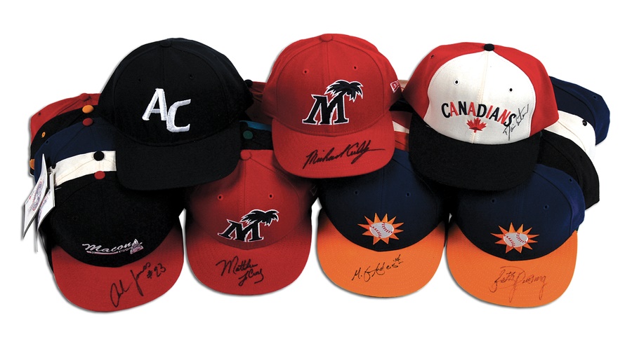Signed Minor League Baseball Cap Collection with Derek Jeter (22)