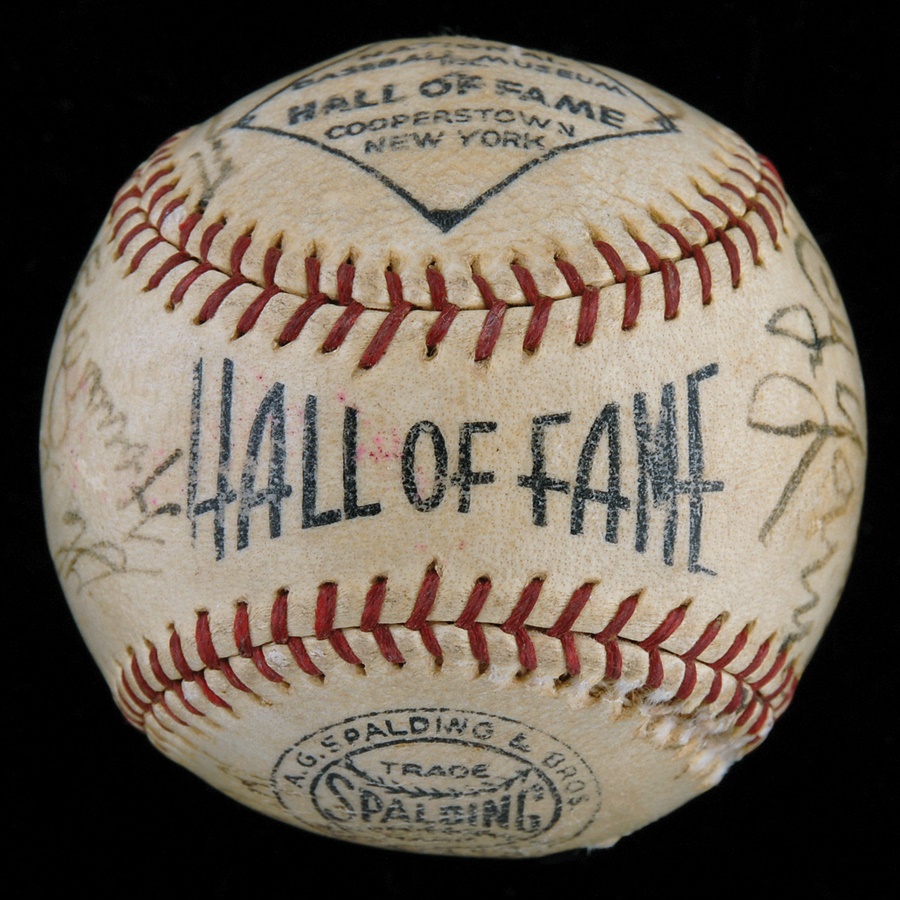 Baseball Autographs - 1939 Cooperstown Hall Of Fame Induction Signed Baseball